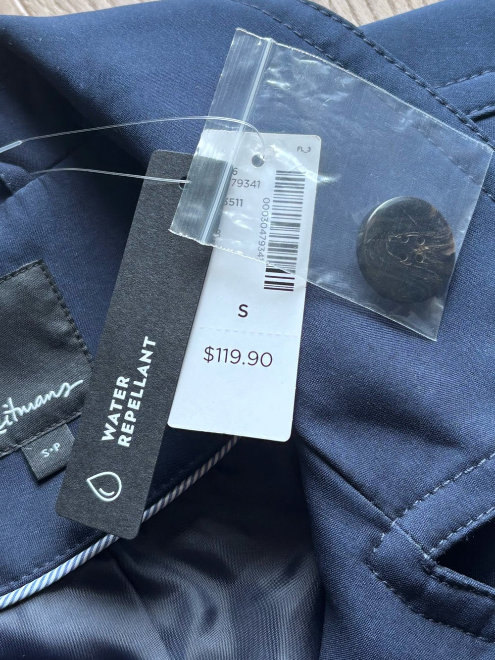 Reitmans Trench Coat with Belt in Navy - Picture 3 of 10